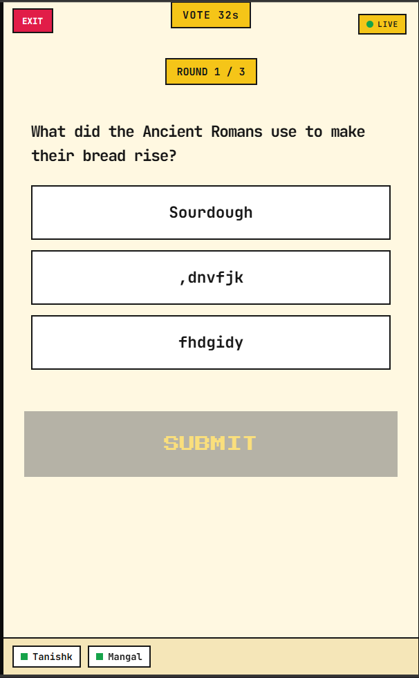 Writing a fake answer to fool other players